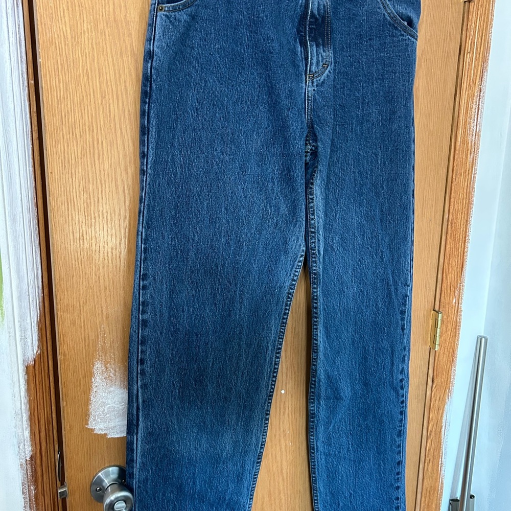 Dearborn 38 Waist Men's Classic Blue Relaxed Jeans Business Casual